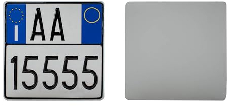 La Vera reflektierendes europäisches Motorradschild aus Aluminium mit geprägter Prägung | Replik Made in Italy - dekoratives Schild