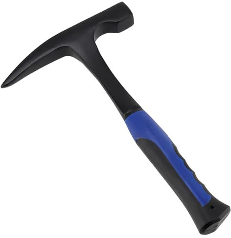 MAHIONG 28oz Rock Pick Hammer, Geology Hammer with Pointed Tip and Shock Absorption Anti Slip Handle, Masonry Hammers, Good Balance