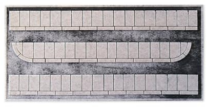 NOCH Trottoir structuré « dalles en béton », modélisme, trottoir de 86,2 cm de longueur pour largeur de voie H0, idéal pour les dioramas et les trains miniatures