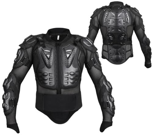 QJWMatic Motorrad-Rüstung, Sicherheitsschutz Wirbelsäulen-Sicherheitsjacke Motocross-Protektor Gepanzerte Jacke Kleidung Für MTB-Rennsport A,3XL