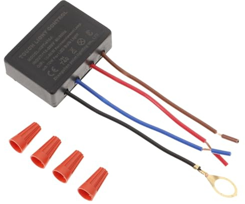 ETHZZLE Modul Steuerschalter Touch Dimmer 4-stufen Led Lichtdimmer Tischlampenschalter Mit Drahtkappen Für Nachttischlampen Und Arbeitsbeleuchtung