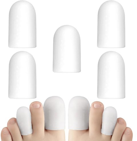 LICQIC Gel Toe Cap, Silicone Toe Protectors, 5 Pcs Large