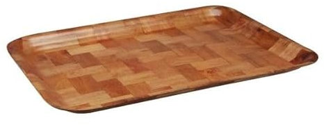 Bamboo Wooden Serving Platter Tray 36 X 24CM Rectangular Large Wooden Butler Trays Eating Breakfast Tea Coffee