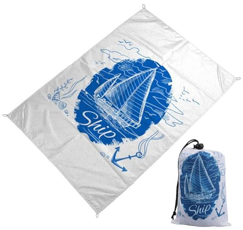 Lrocotanc Couverture de Plage Imperméable 140x200 cm – Grande Nappe Pique Nique Pliante - Couverture Pique-Nique Tapis Extérieur, Lavable Picnic Blanket pour Camping, Jardin