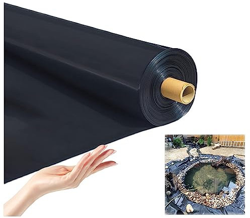 Generico Pellicola per Rivestimento laghetto 2x2m 3x5m 2,5x6m 5x8m 6x10m Rivestimento Flessibile per laghetto per Cascata, laghetti per Pesci, Fontana da Giardino, Membrana per Pesci da Giardino acqu
