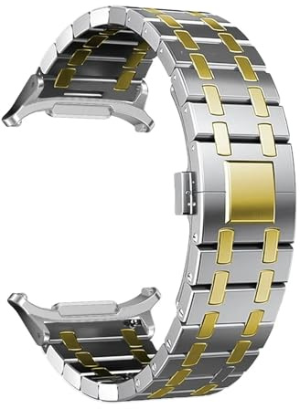 AEMALL För Samsung Watch 7 Ultra 47 mm klockarmband länkarmband för Galaxy Ultra 7 47 mm inga luckor metallrem klockband, Watch ultra 47mm, Agat