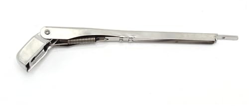 Windschutzscheibe Scheibenwischer Arm 11 Zoll Edelstahl universeller Verstellbarer für Hot Rod Street Auto Boot Silber SI-AT18048