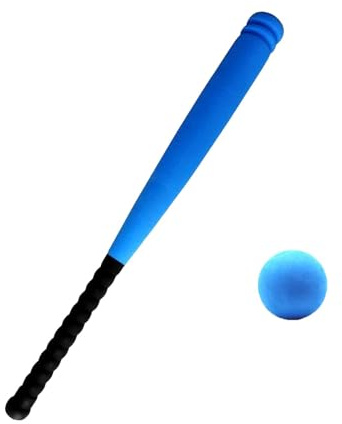 kowaku Baseball-Set mit Schläger und Ball aus Schaumstoff, 54 cm, für Übungen im Park, Blau