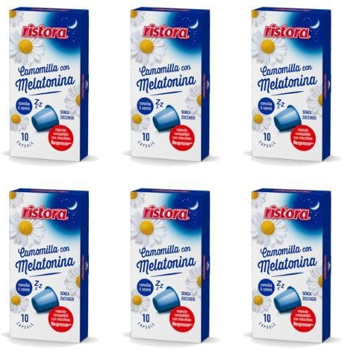60 Capsule Ristora Camomilla – Compatibili con Nespresso – Infuso Rilassante in Capsule Monodose