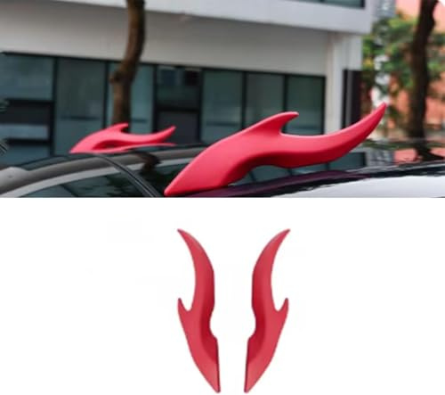 XIAOGUANGFADACAI 2 Pezzi Decorazioni per Tetto Auto per Suzuki Alto 1979-2021, Decorazione Esterna per Veicoli con Corna di Drago Regali di Natale Ornamenti Adesivi,Black
