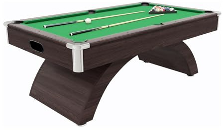 Vente-unique - Billar Jackson (largo x ancho x alto): 213,4 x 120,6 x 81,3 cm. Madera natural