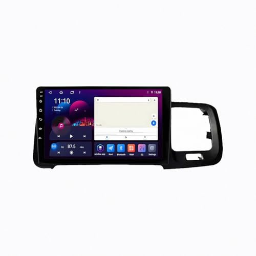 Bilstereo för Volvo S60 V60 2008-2020 Trådlös Bärbar Biluppspelningsskärm för Apple Carplay Och Android Auto, Backkamera, Spegellänk Bilstereomottagare, 8 Kärna 6G＋128G