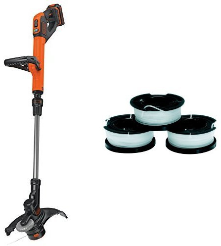 BLACK+DECKER STC1820PC Tagliabordi con Prolunga, Bobina Reflex AFS, 18 V, 2 A, con Batteria e Caricabatteria + A6485-XJ Set 3 Rocchetti Filo Nylon Reflex, per Tagliabordi
