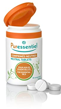 Puressentiel, Compresse Neutre, Integratore Alimentare, Supporto per la somministrazione orale di oli essenziali, Senza zuccheri e senza glutine, Vegan e Cruelty Free, 30 compresse