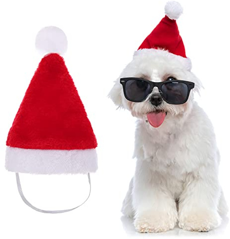 BESTOYARD Weihnachtsmütze für Hund Dog Cat Pet mit Gummiband Weihnachtskostüm Outfits Kleiner Hund Headwear Haustier Kleidung Weihnachtsmütze(1Pcs)