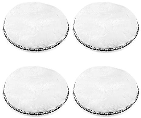 sourcing map 5 Wool Polishing Pad Hook and Loop Buffing Wheel for Orbital Polisher Buffer 4 Pcs