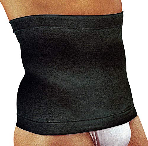 MANIFATTURA BERNINA Sana 5511027 (Größe 6 schwarz) - Bauchband figurformend elastische Bauchbandage Taillenband aus Baumwolle Höhe 27 cm