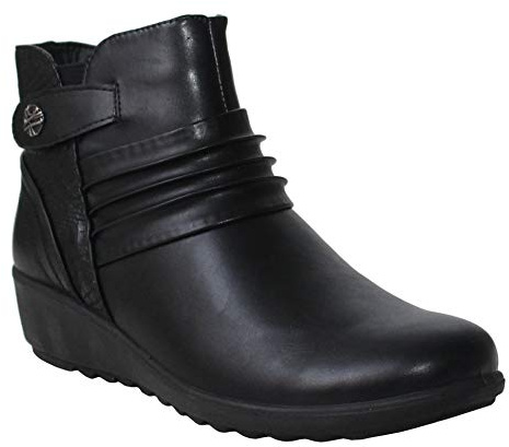 Cushion Walk Womens Ladies Lightweight Zip Up Girls Casual Comfort Ankle Boots UK Sizes 4-8 (UK
