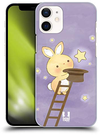 Head Case Designs Purple Starcatcher Bunnies Hard Back Case Compatible With Apple iPhone 12 Mini