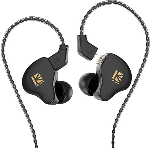 Écouteurs KBEAR KS1 Super Bass Boost, Moniteur Intra-auriculaire, écouteurs filaires, stéréo à Son cristallin, Suppression du Bruit Haute résolution, Double Circuit magnétique Dynamique détachable