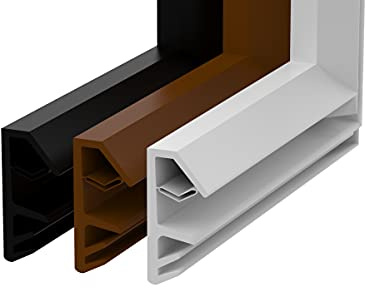 Dichtungsecke Fenster | 4mm Nutbreite / 12mm Falz aus TPE Ecke für Holzfensterdichtung | Ecken Blendrahmen Flügel (4 Ecken/Flügel/braun)