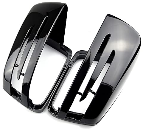 MKptopia Spiegelkappen Spiegelkappen Seitenspiegelkappe ABS Style kompatibel mit Be-nz A B C E S CLA GLK GLA Klasse W176 W246 W204 W212 W221 X156 C117 (Schwarz)