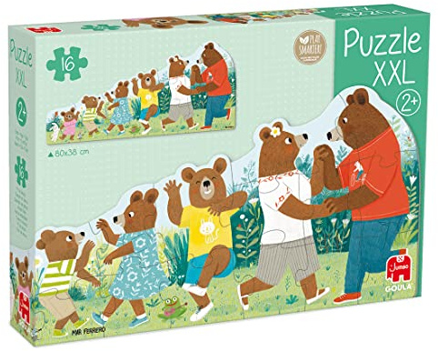 GOULA Bärenfamilie buntes XXL-Holzpuzzle - Puzzle für Kinder ab 2 Jahre | Jumbo Spiele