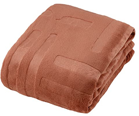 Baroni Home Manta de Forro Polar, Manta de Invierno Suave para Cama y Sofá, Mantas para Sofa, Manta Doble e Individual (Terracota, 150x200cm)
