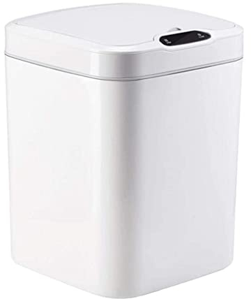 BDAAS Poubelle Poubelle Intelligente, Poubelle à Double Compartiment à Couvercle Ouvert Automatique Intelligent pour la Poubelle de Toilette de Salon de Cuisine