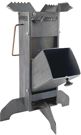 GARDINGER Mini Raketenofen Rocket-Stove zum Heizen, Kochen und Grillen, massiver Stahl mit 3mm Materialstärke Made in Germany