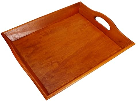 NAMOARLY Solid Wood Pallet Tea Tray Serving Plate Tray Lid for Home Hotel Restaurant
