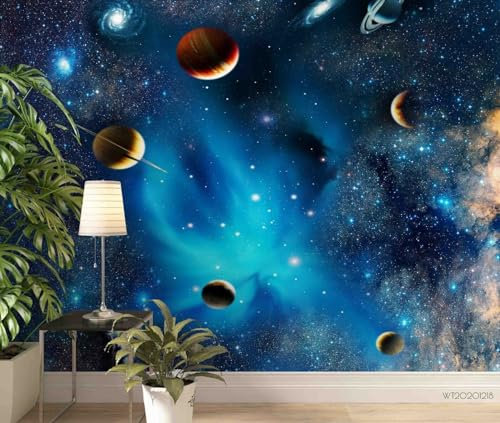 Fotomural Papel Pared Planeta espacio exterior galaxia modelo 3d Papel pintado Decoración de Pared decorativos Murales moderna Diseno,274 * 254cm