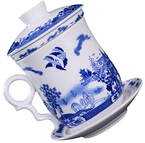 Alipis Ensemble De 4 Tasses À Thé En Porcelaine Tasse À Eau Tasse À Thé Infuseur Tasse À Thé Soucoupe