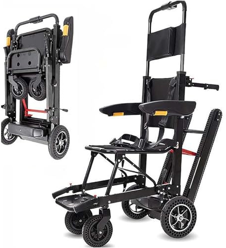 Silla de Ruedas para Subir escaleras con orugas, Silla de Ruedas eléctrica portátil, elevadores de escaleras Plegables, Oruga, Puede Subir y Bajar escaleras, Silla de Asistencia para Caminar móvil p