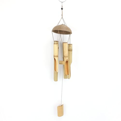 Windspiele aus Bambus, Windspiel aus Holz für den Außenbereich, mit Tiefem Melodieton, Hängende Dekorative Windspiele für den Innen- und Außenbereich, Garten, Hof, Balkone