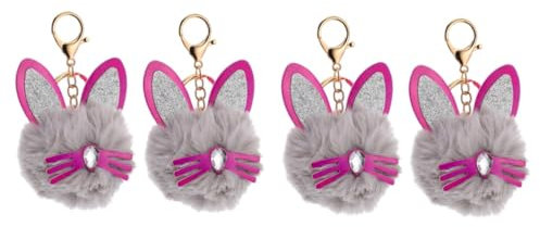 SOIMISS 4stücke Katzenohren Schlüsselanhänger Aus Süße Schlüsselbund- Für Taschen Gepäck Dekorative Schlüsselhalter Mit Einzigartigem Design