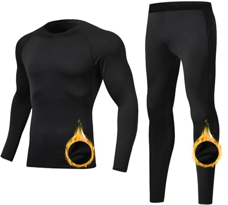 Towintec Intimo Termico Uomo Set Pantaloni Termici Asciugatura Palestra Biancheria Intima Termica Abbigliamento Termico Invernale Compressione Traspirante Riscaldante Biancheria Funzionale Running