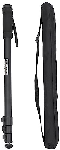 WATIIFUFU monopiede treppiede portatile treppiede per fotocamera tripod treppiedi trepiede cavalletto macchina fotografica supporto unipiede accessori fotografici Lega di alluminio Black