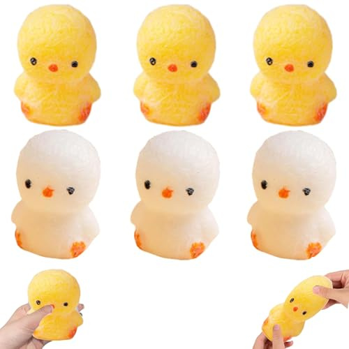 6 Stück Fufu Squishy, Taba Squishy, Quetsch Spielzeug, Squishy, Anti Stress Spielzeug, Küken Squeeze Spielzeug, Squishy Spielzeug Zum Stressabbau und Zur Entspannung, für Kinder Erwachsene Spielzeug