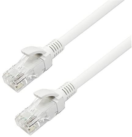 HOMSFOU Cavo Di Rete Ethernet Cat6 Da 10 Metri Connettore Rj45 Per Pc, Router e Dispositivi Di Rete, Trasmissione Veloce 100m, Cavo Lan Bianco Adatto a Uso Domestico e Ufficio
