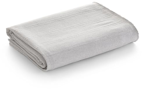 GAMUSI Funda sofá 2 plazas Multiusos, Colcha Cama 90/105 cm, Jarapa Foulard cubrecama Mantas de Sofa Suave Resistente Liso - 180x280 cm, Gris Claro