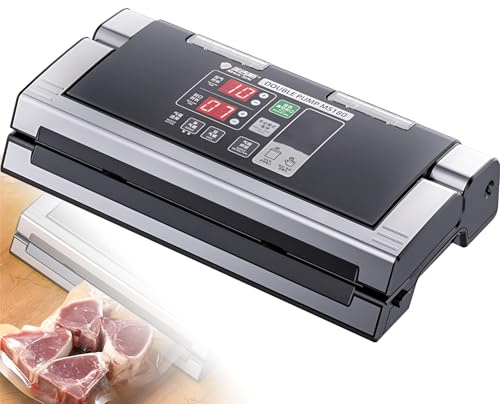 Vacuum Sealer Machine, Small Household Food Preservation Sealing Machine, 40cm Seal Bar Dry & Moist Food Packing Machine, with Air Inflated Function, for Dry and Moist Food Fresh Preservation