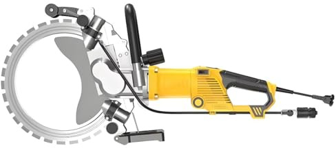 DPDZSW Scie à Anneau électrique pour Découpe Murale, Scie à Béton Toroïdale 5000 W, Profondeur De Coupe 290 Mm, Machine De Découpe De Rainures électrique pour Pierre, Mur, Fenêtre