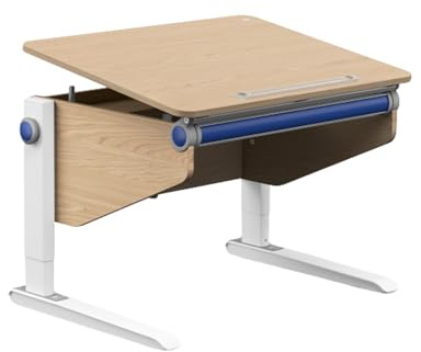 Moll Winner CP Comfort Eiche | Kinderschreibtisch höhenverstellbar | mitwachsend & ergonomisch mit neigbarer Tischplatte & gerundeten Ecken | Schreibtisch ideal für Schulkinder | Made in Germany
