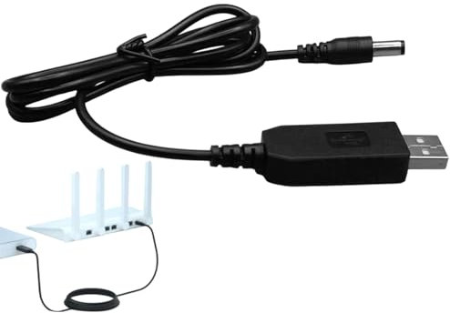 Generico Adattatore USB Step-up Da 5 V A 12 V, Adattatore Da USB A 9 V - Cavo Step Up Da 5 V A 9 V/12 V Con Jack CC - Cavo - Di Tensione, DC Connect Maschio, Portatile Di Conversione Da