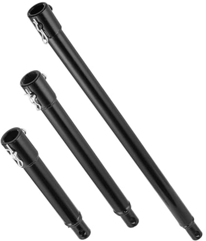 3 Stück Verlängerung für Erdbohrer, Länge 200mm, 300mm、500mm, Stahl Verlängerung Für Erdlochbohrer, Gartenbohrer, Steckverbindung mit Sicherungsbolzen, Aufnahme-Durchmesser 20mm