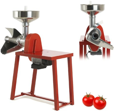 Crisalide® Passapomodoro Elettrico Professionale con Banco | Motore 330W 0,5 HP, Struttura in Alluminio Pressofuso, Filtro e Imbuto in Acciaio Inox, Trasmissione a Cinghia