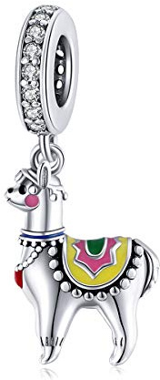 Kerraom Charm Alpaca en Plata 925 Esterlina - Charms para Collar Pulseras Mujer - Regalo para Madre, Esposa, Niña, Familia - Joyería de Animales para Cumpleaños y Aniversarios