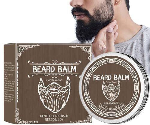 Baume à Moustache - Soin Hydratant Barbe 30g,Crème Stylisant Santé Poils Visage Controle Frisottis Soin Après-Rasage Routine Quotidienne Rituel Toilettage