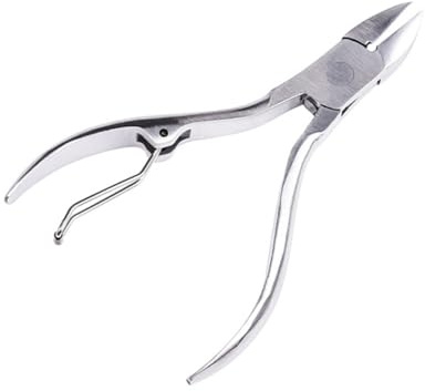 Alicate para Cutículas de Acero Inoxidable, Forma Pico de Águila | Plata, Ligero y Antideslizante, para Manicura y Pedicura, Uso en Tejido Muerto